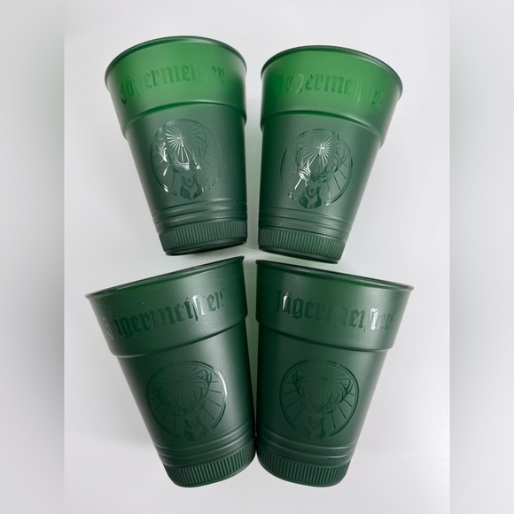 Jagermeister 12 oz. Cups w/ Jager Stag Logo Set Of 4 Cups! - Picture 1 of 3